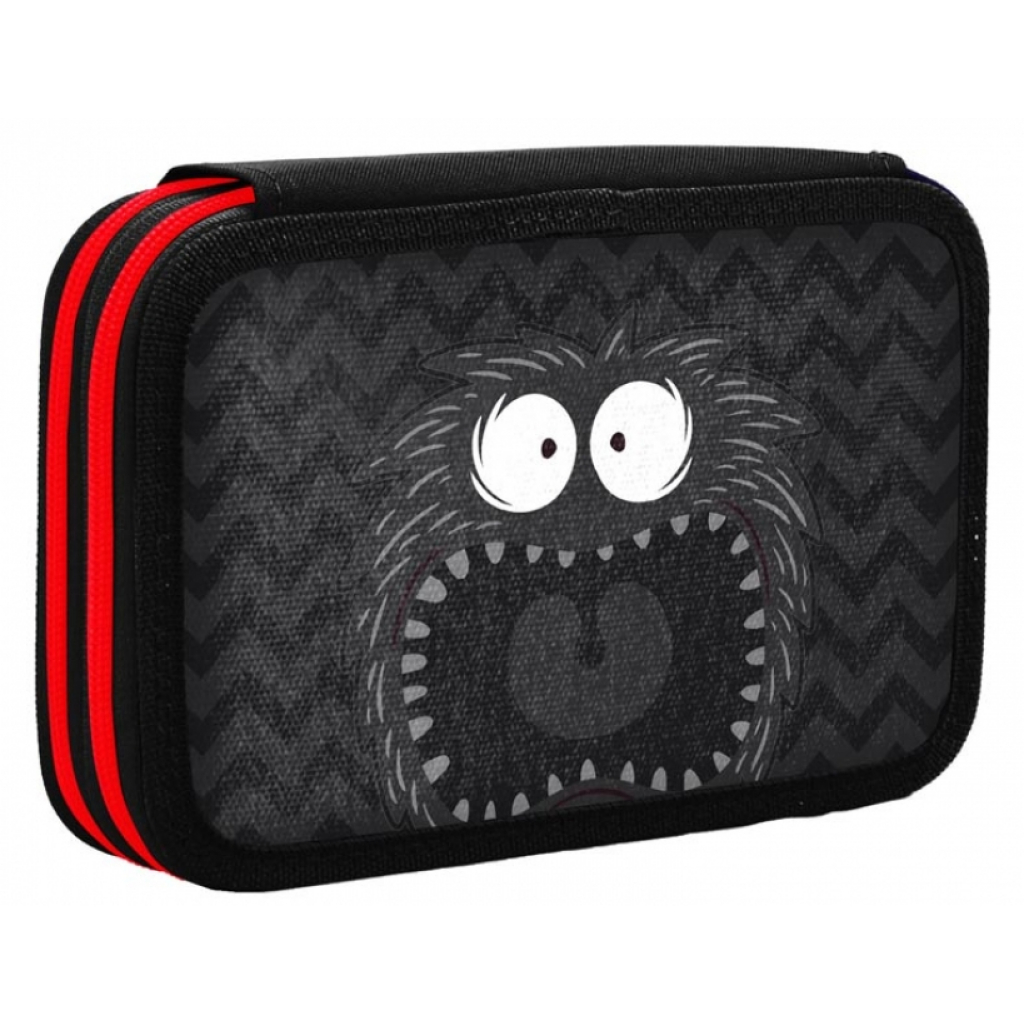 Пенал 1 вересня HP-01 Monster чорний (532986) - зображення 1