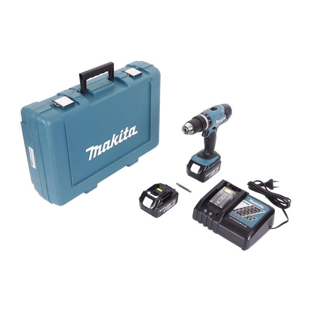 Шуруповерт Makita LXT, 1,5Аг х 2шт, DC18SD, кейс, 42 / 27Нм (DHP453SYE) - зображення 6