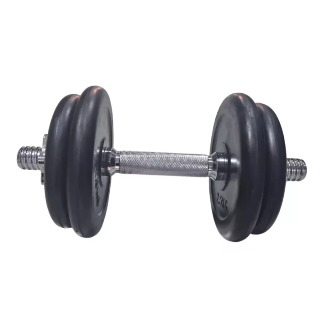 Гантель HSF з гумовим покриттям MD2502 - 10 кг (К00024978) - зображення 1