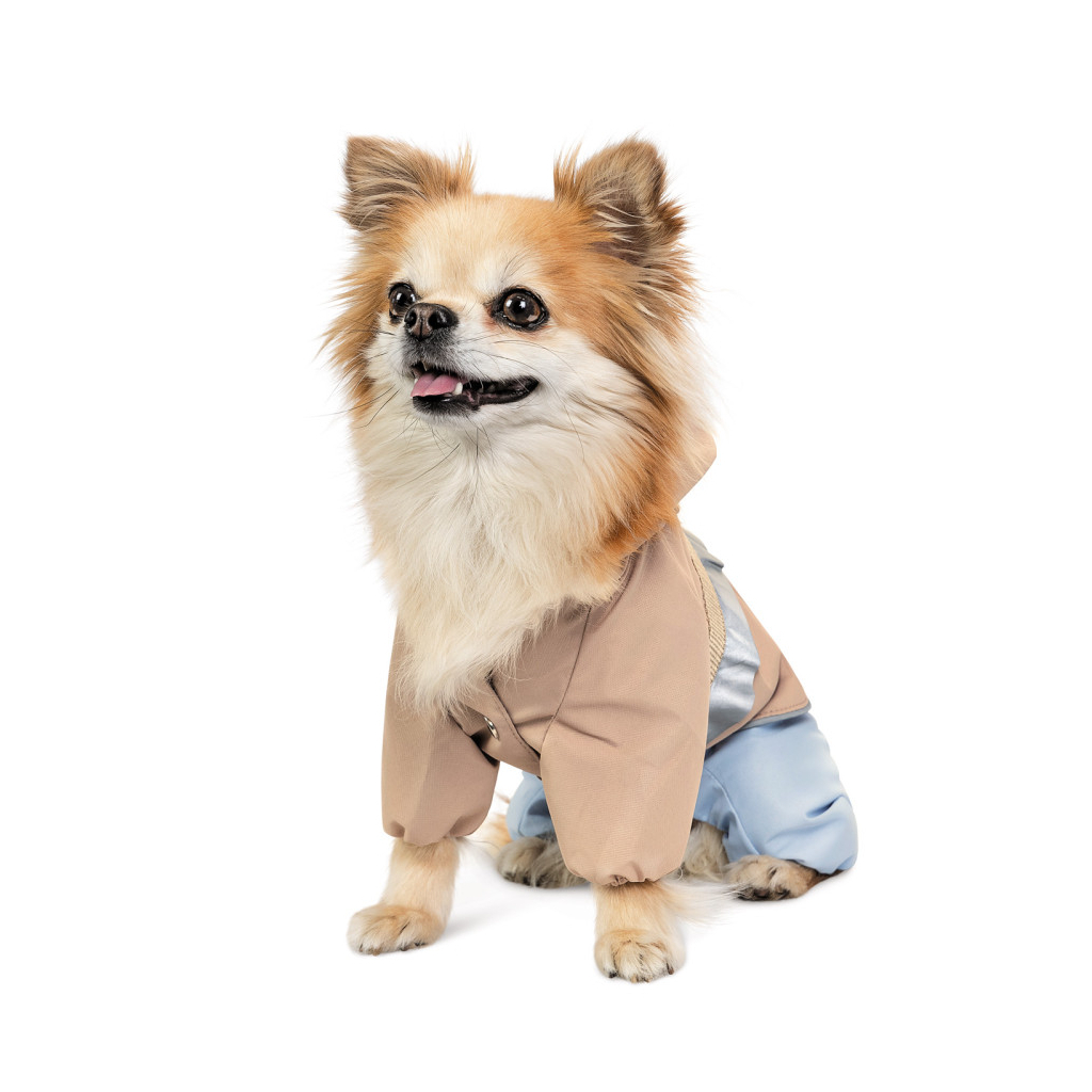 Дощовик для тварин Pet Fashion Tina М бежевий/блакитний (4823082435173) - изображение 3
