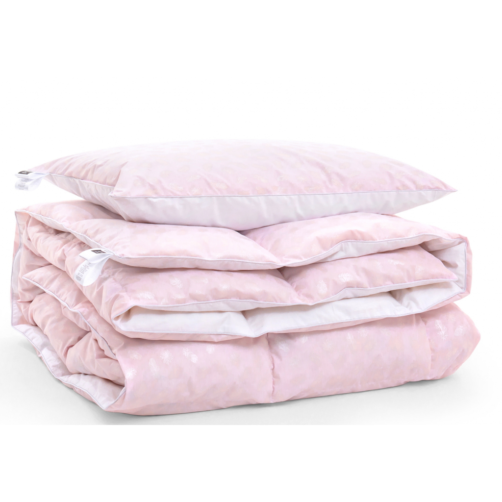 Ковдра MirSon Набір №2148 Bio-Pink Зима 50% пух 200х220 + подушка (2200003024777) - зображення 3