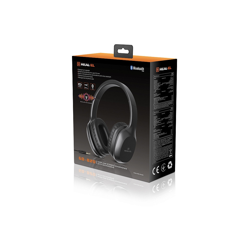 Навушники REAL-EL GD-820 Black - зображення 10