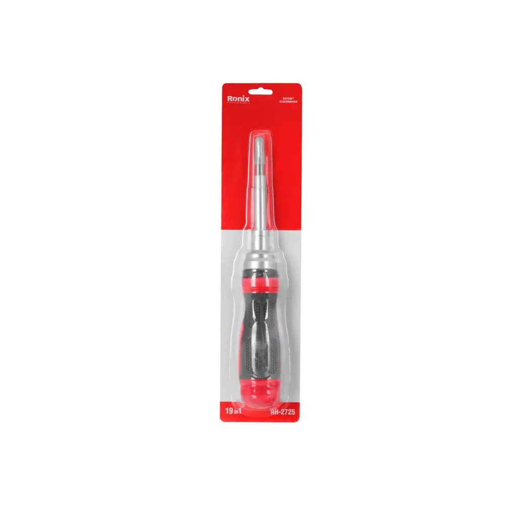 Викрутка Ronix з тріскачкою та набором біт, 19в1 (RH-2725) - изображение 6