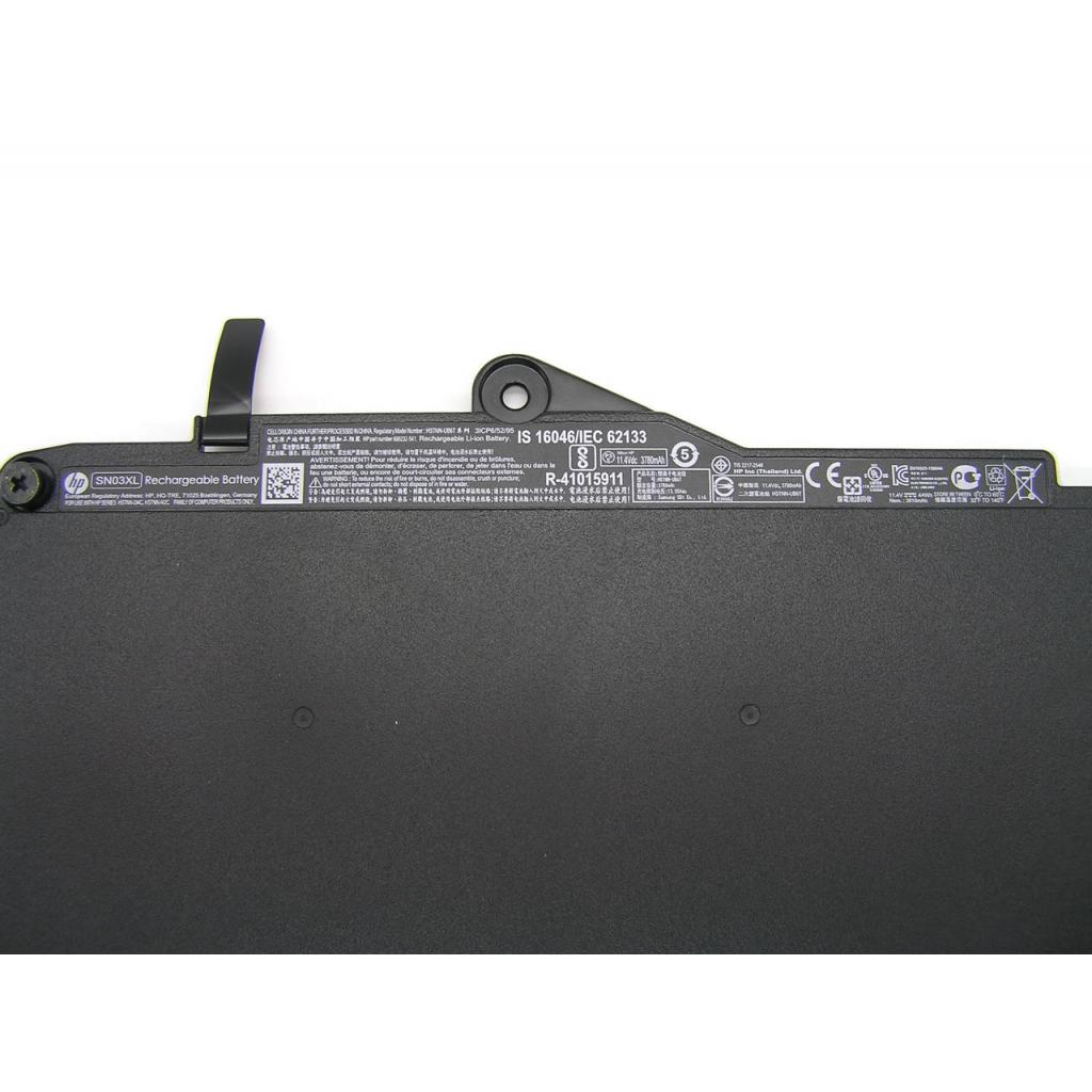 Акумулятор до ноутбука HP EliteBook 820 G3 SN03XL, 44Wh (3910mAh), 3cell, 11.4V, Li-Po (A47525) - изображение 2