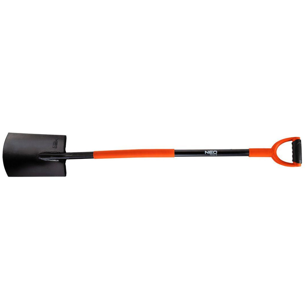 Лопата Neo Tools штикова пряма, руків'я металеве D-подібне, 125см, 2.12кг (95-007) - зображення 1