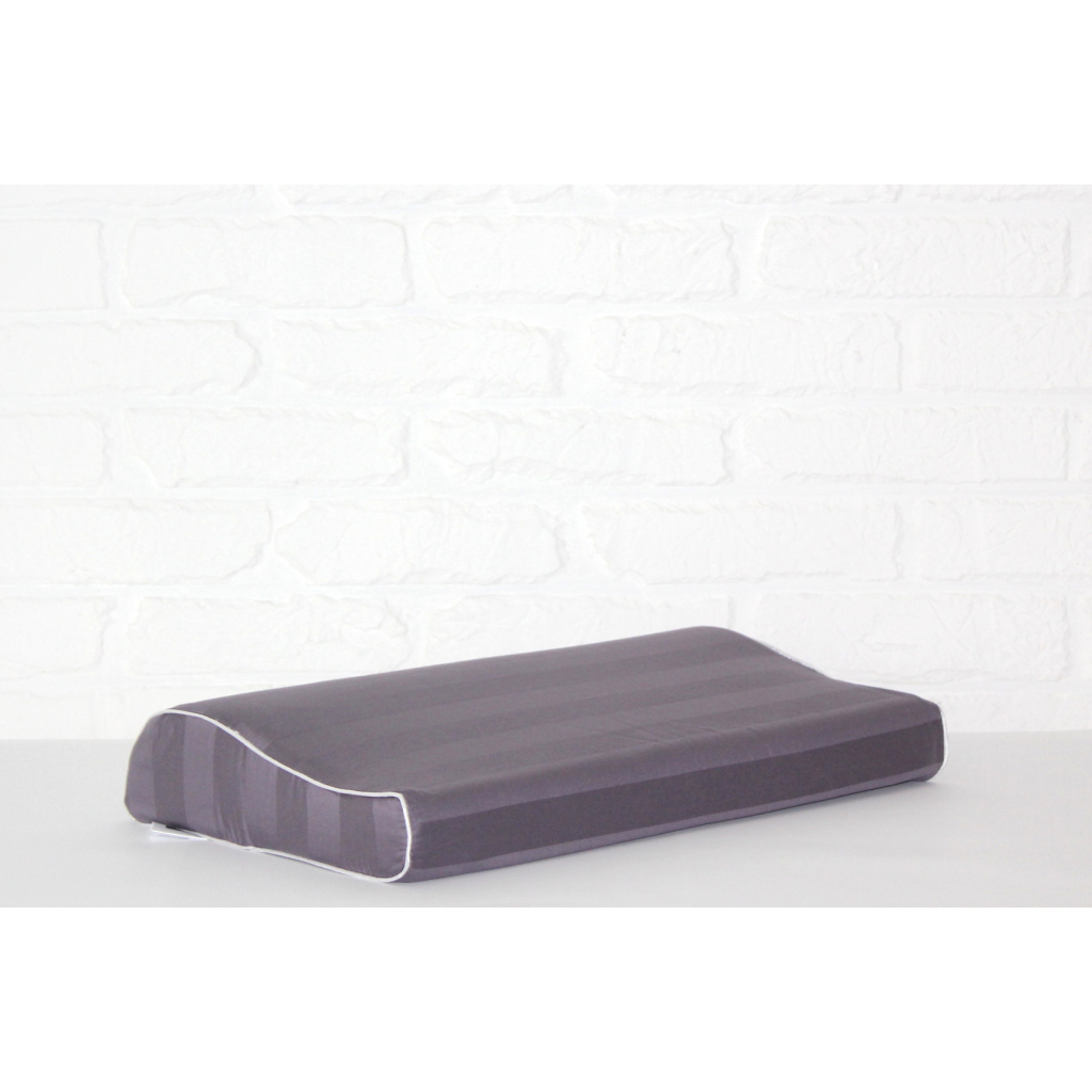 Подушка MirSon ортопедична 6110 Noble stripe Graphite Kiddy Boy 50х29х5/8 (2200003262643) - зображення 3