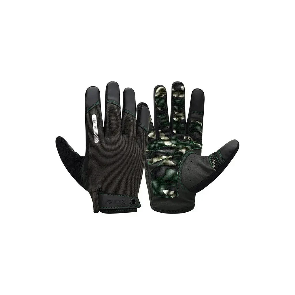 Рукавички для фітнесу RDX T2 Touch Screen Friendly Full Fingerf Army Green M (WGA-T2FA-M) - зображення 1