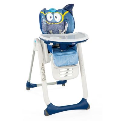 Стілець для годування Chicco Polly 2 Start 4-х колісний синій (79205.23) - зображення 1