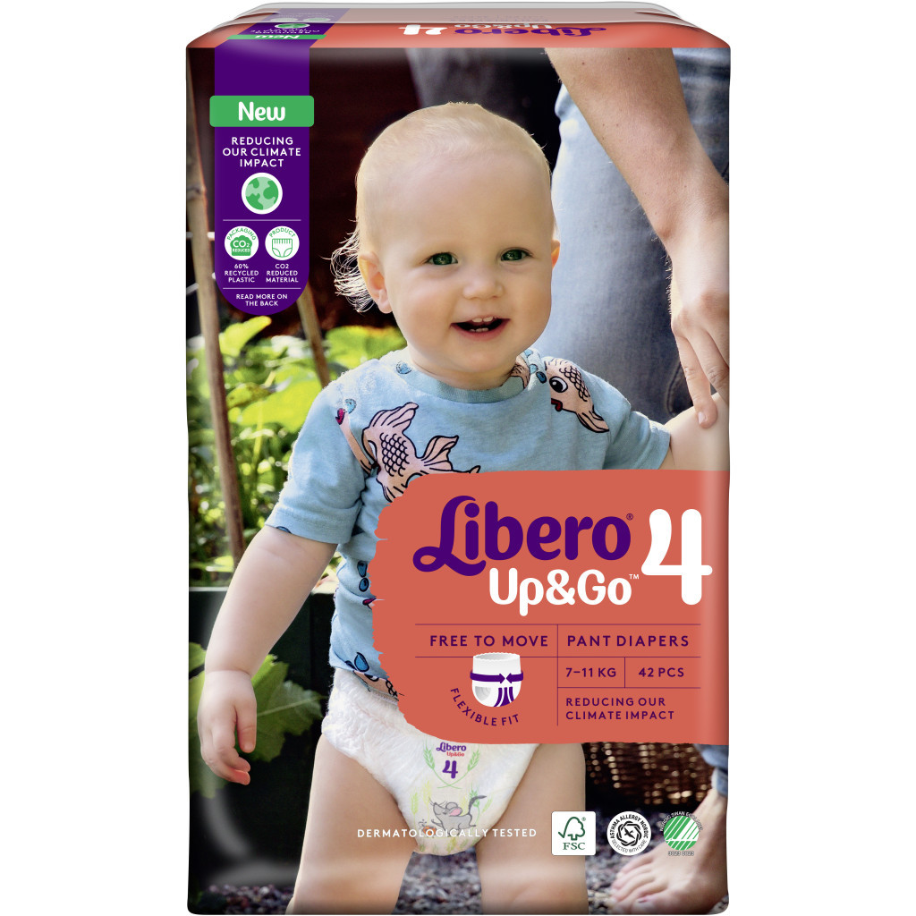 Підгузки Libero Up&Go Розмір 4 (7-11 кг) 42 шт (7322541742243) - зображення 2