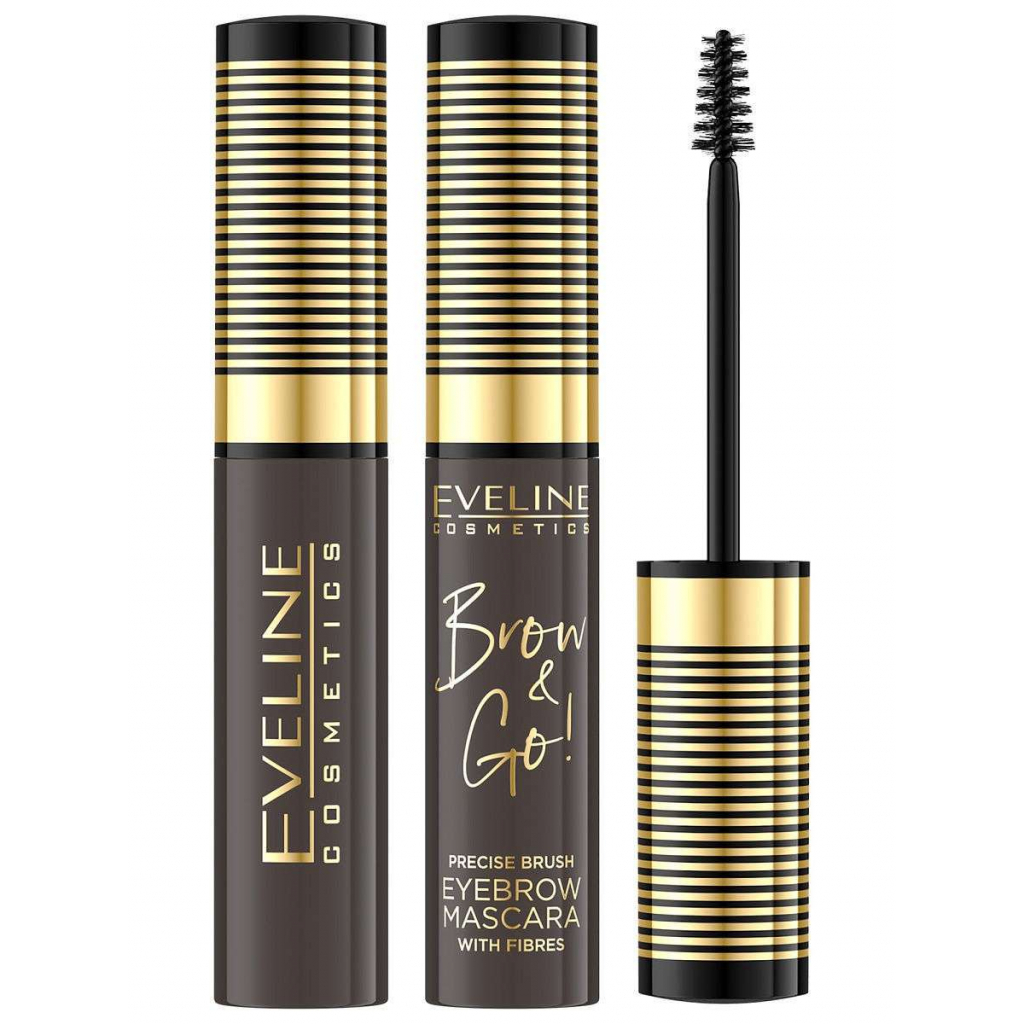 Туш для брів Eveline Cosmetics Brow & Go! 03 - Soft Brown 6 мл (5903416000839) - зображення 1