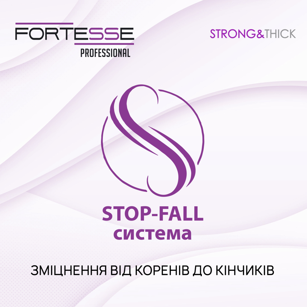 Шампунь Fortesse Professional Strong & Thick Зміцнювальний Для ослабленого волосся, схильного до випадіння 400 мл (4823115501561) - изображение 5