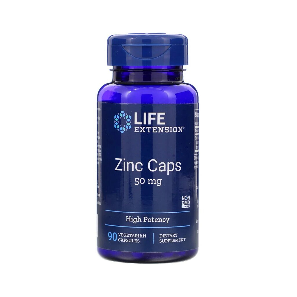 Мінерали Life Extension Цинк високої ефективності, Zinc Caps, High Potency, 50 мг, 9 (LEX-18139) - зображення 1