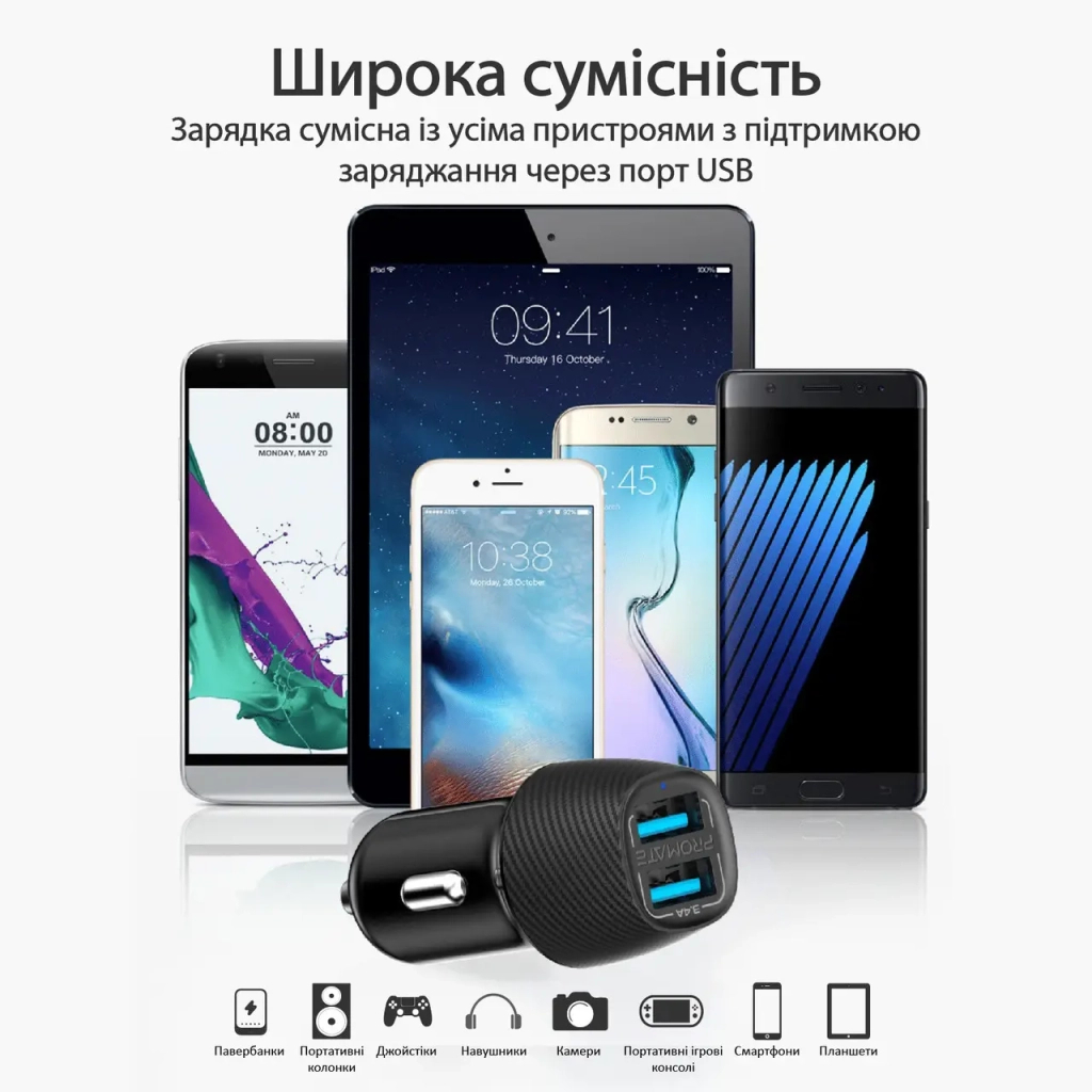 Зарядний пристрій Promate voltrip-duo.black - зображення 7