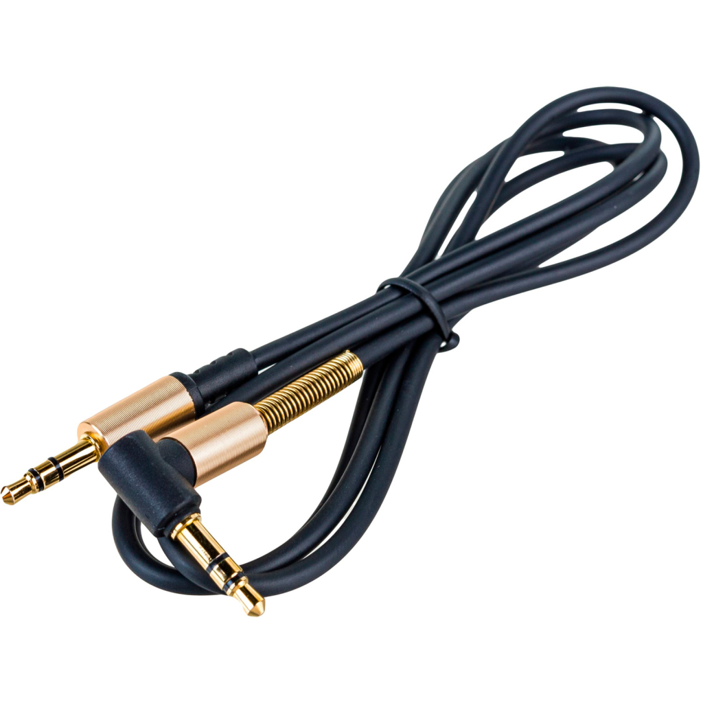 Кабель мультимедійний 3.5mm M to 3.5mm M 1.0m 90° corner Black HOCO (6957531025665) - изображение 5