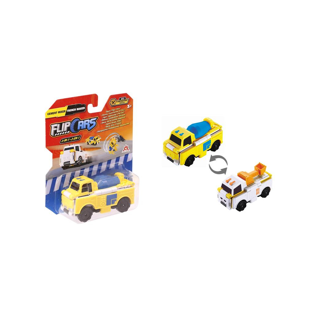 Машина Flip Cars 2 в 1 Бетономішалка і Траншеєкопач (EU463875-02) - зображення 1