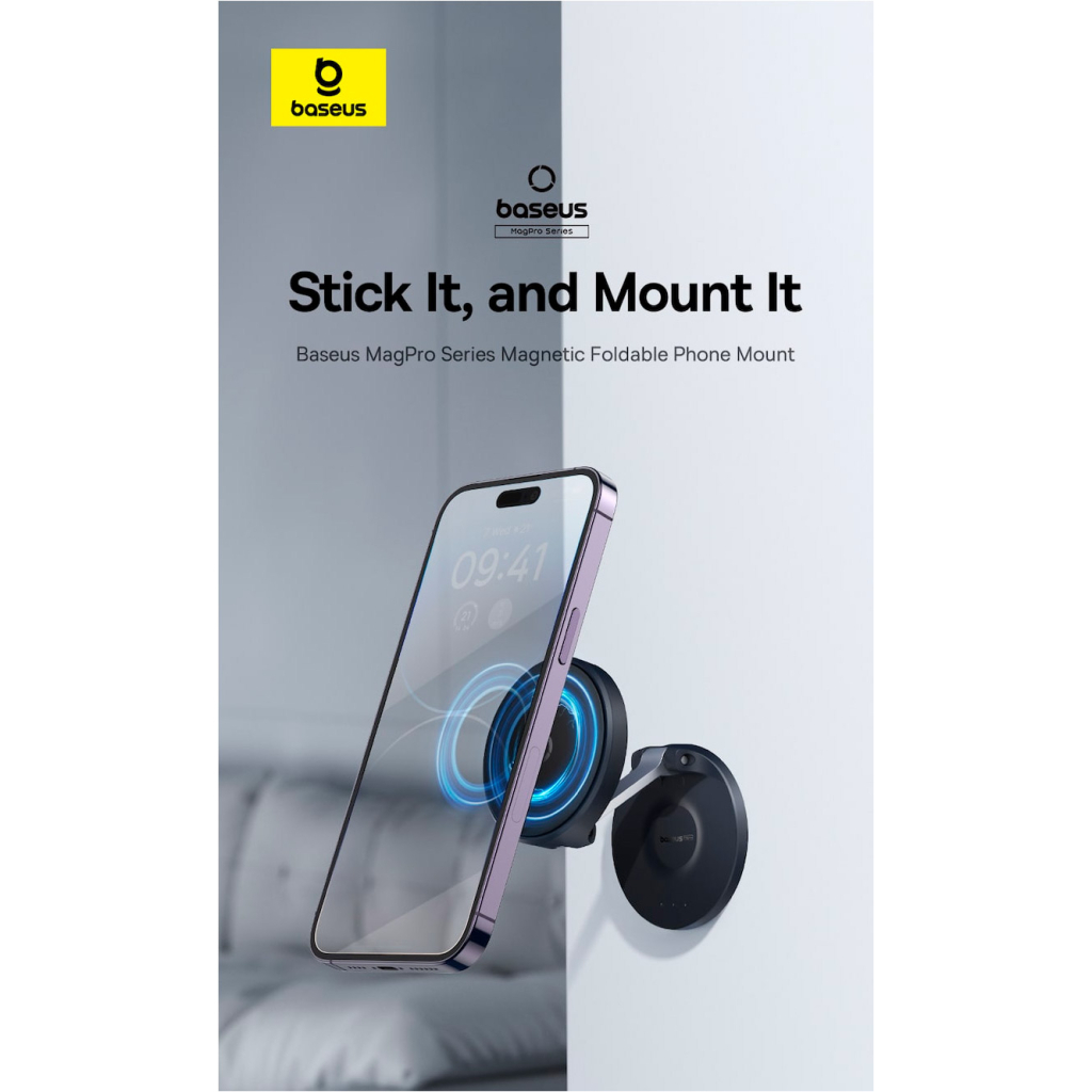 Універсальний автотримач Baseus MagPro Magnetic Foldable Phone Mount Cluster Black (B10564101121-00) - изображение 7