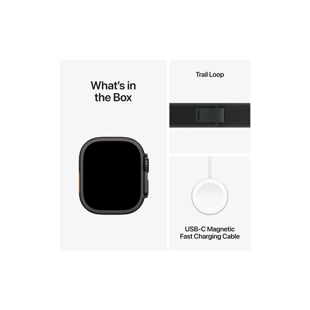 Смарт-годинник Apple Watch Ultra 2 2024 GPS + Cellular 49mm Black Titanium Case with Black Trail Loop - M/L (MX4V3UL/A) - зображення 9