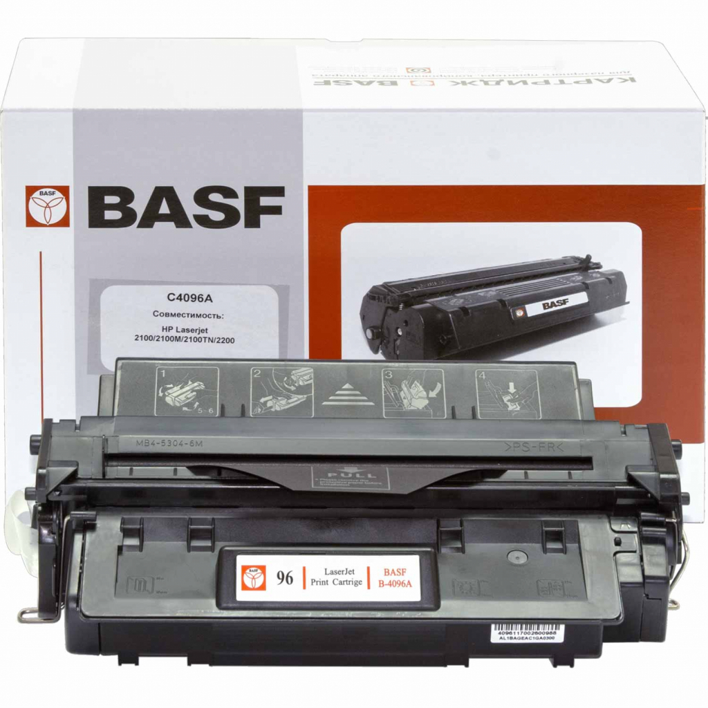 Картридж BASF для HP LJ 2100/2200 аналог C4096A Black (KT-C4096A) - изображение 1