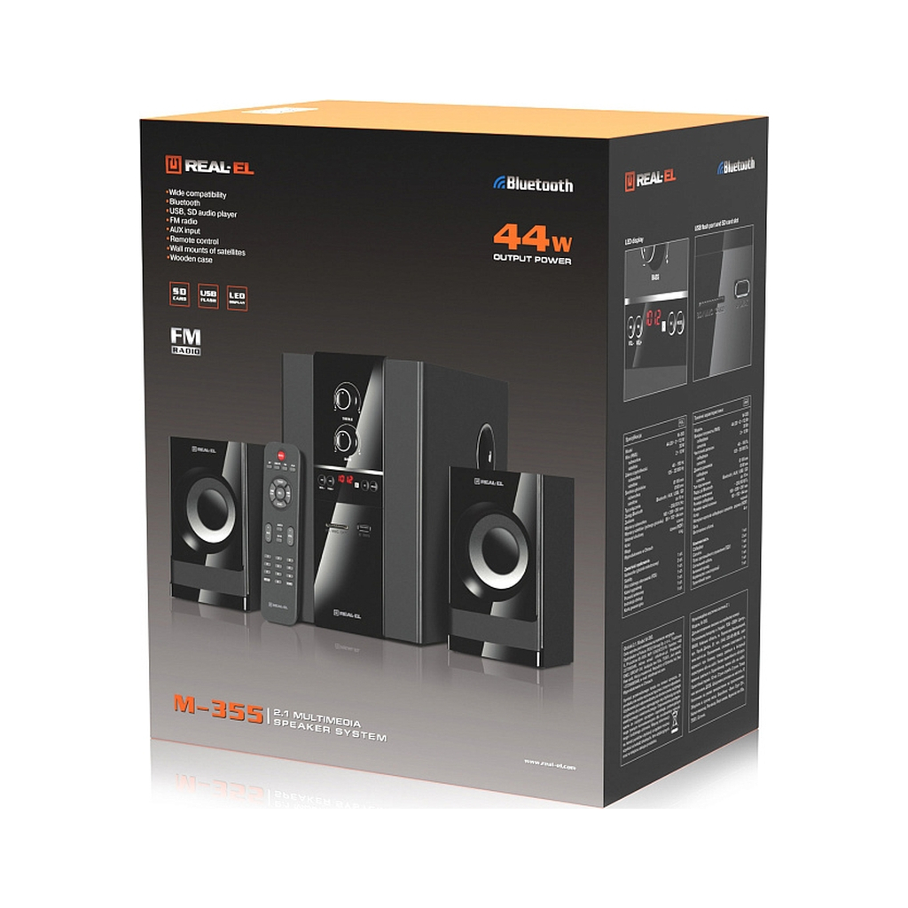 Акустична система REAL-EL M-355 Black (EL121300015) - зображення 11