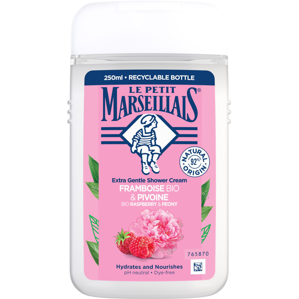 Гель для душу Le Petit Marseillais БІО Малина та Півонія 250 мл (3574661711270) - зображення 1