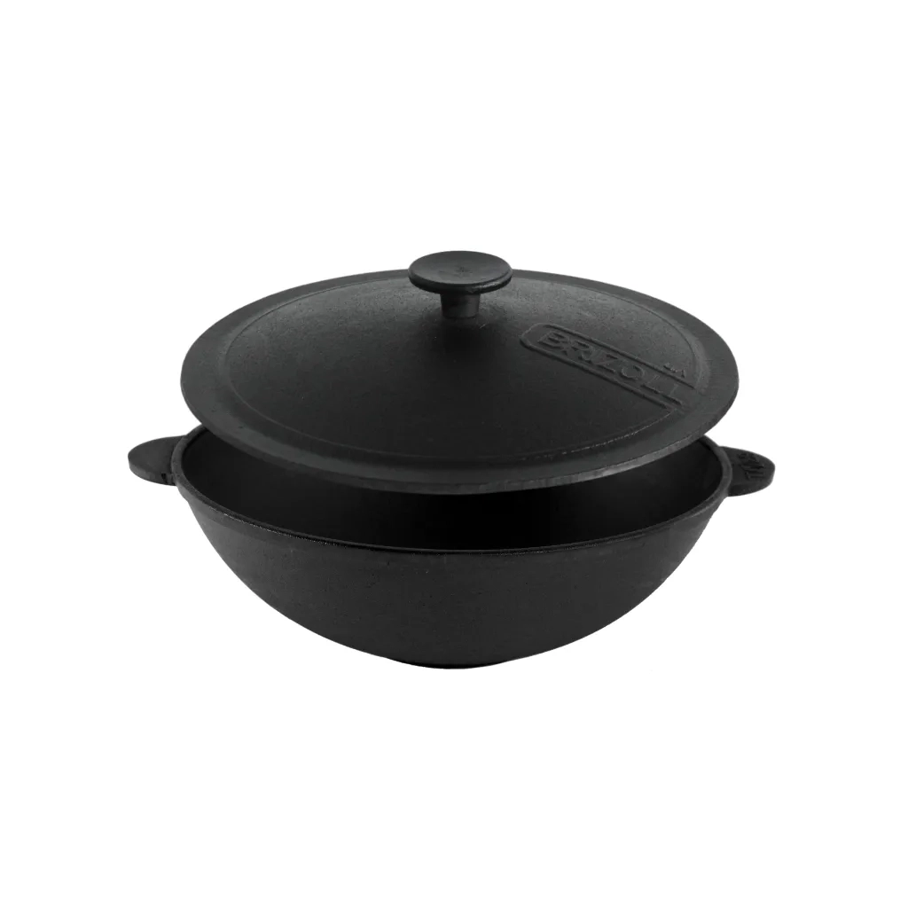 Сковорода Brizoll чавунна WOK з чавунною кришкою 3,7 л 280х96 мм (W28-1) - зображення 1