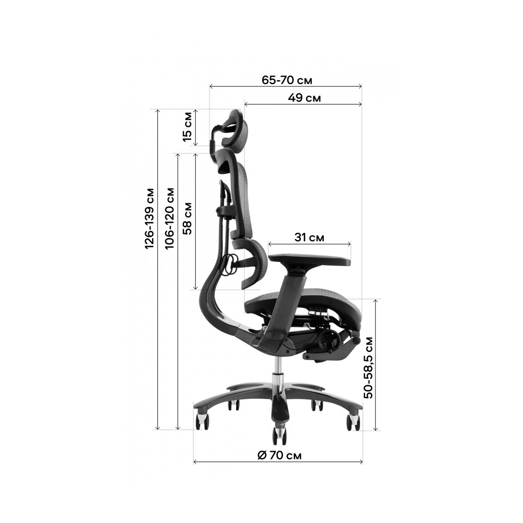 Офісне крісло GT Racer X-815L Black/Blue (W-85) - зображення 8