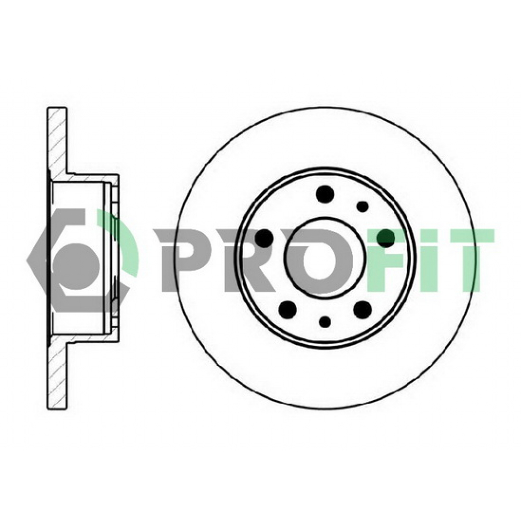 Гальмівний диск Profit 5010-0758 - зображення 1