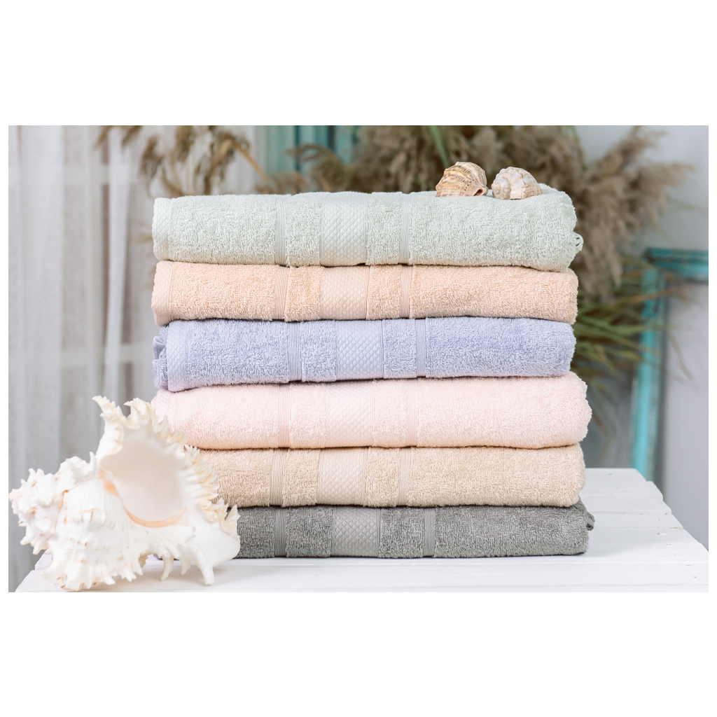 Рушник MirSon набір банний 5021 SoftNes Shine 70x140 см 6 шт (2200003181081) - зображення 1