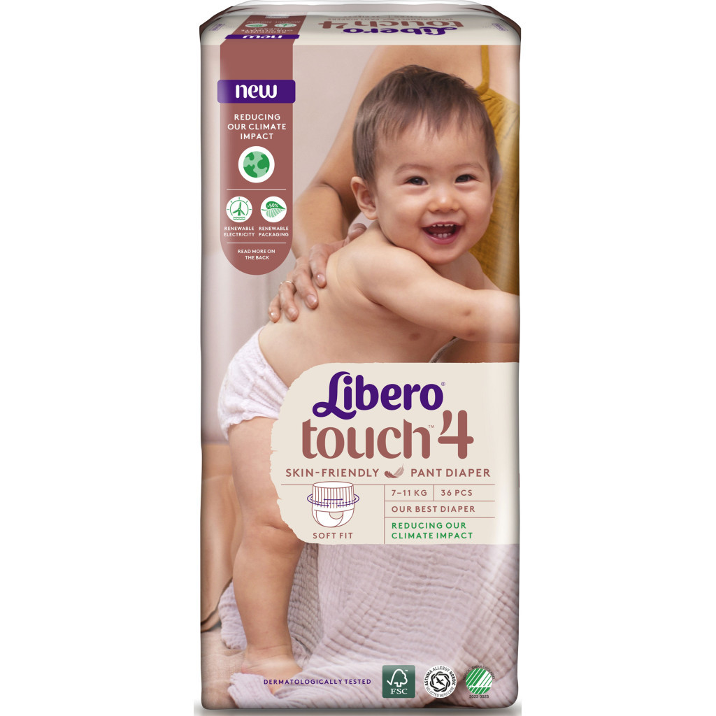 Підгузки Libero Touch 4 7-11 кг 36 шт (7322541091839) - зображення 2