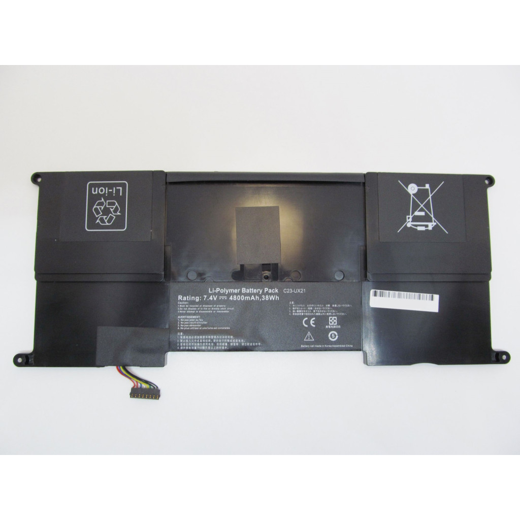 Акумулятор до ноутбука AlSoft Asus ZenBook UX21A C23-UX21, 4800mAh, 6cell, 7.4V, Li-Pol (A47235) - зображення 1