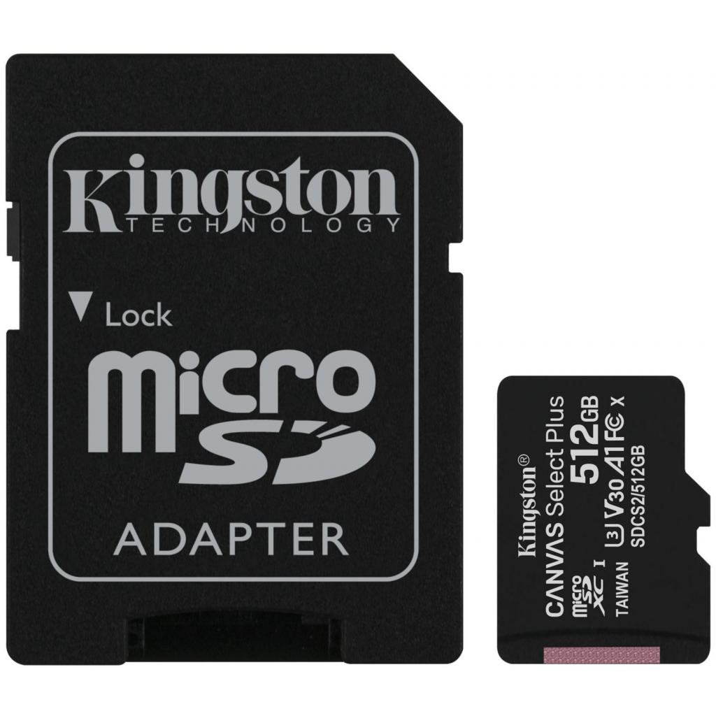 Карта пам'яті Kingston 512GB microSD class 10 A1 Canvas Select Plus (SDCS2/512GB) - зображення 1