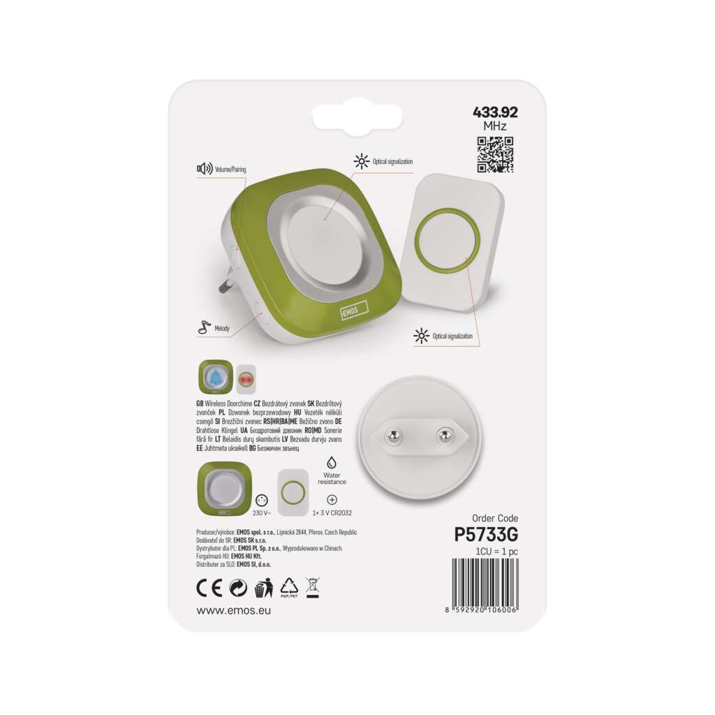 Дверний дзвінок EMOS бездротовий EMOS P5733G (P5733G) - picture 9