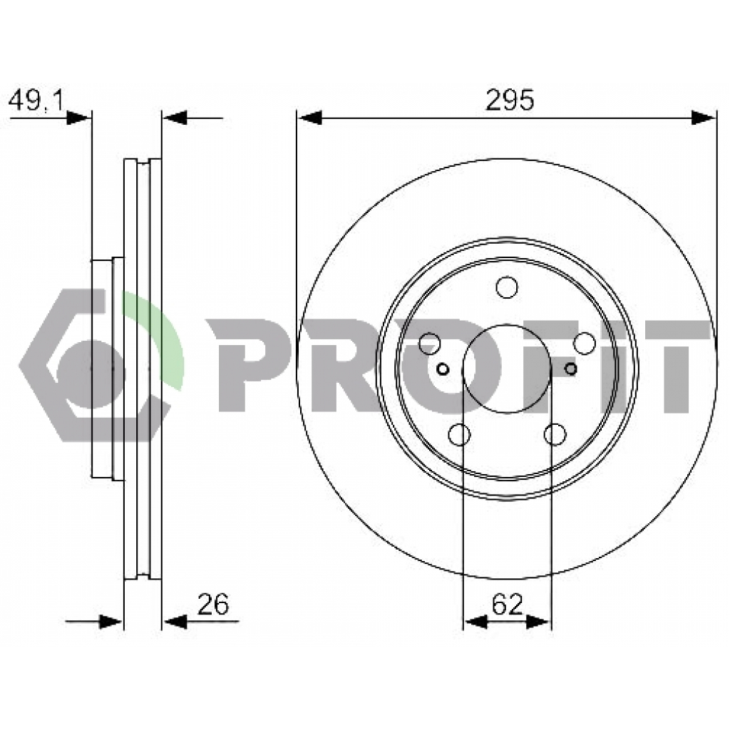 Гальмівний диск Profit 5010-1756 - зображення 1