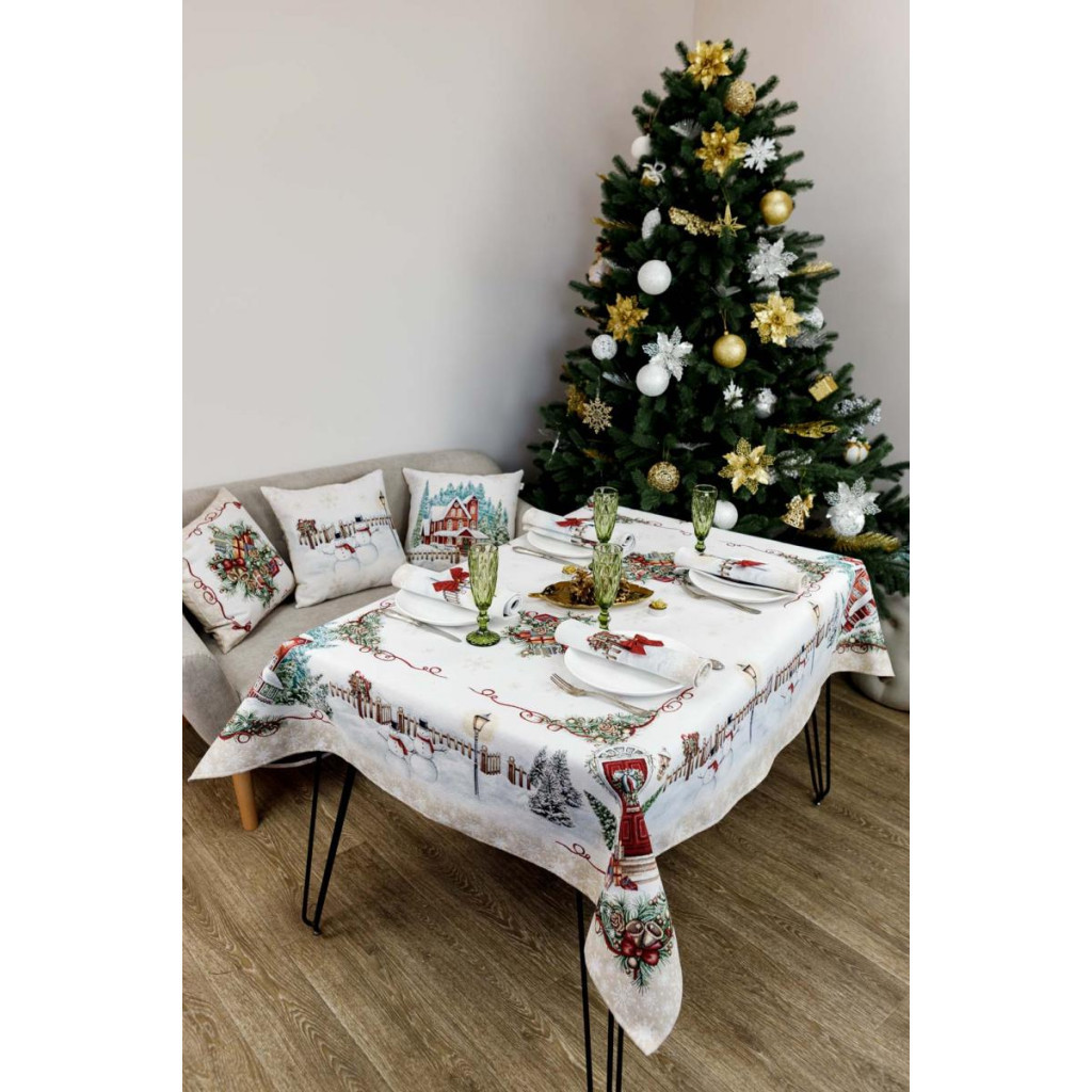 Скатертина Прованс гобеленова з велюром Святковий дім 135х300 см (4823093450387) - зображення 6