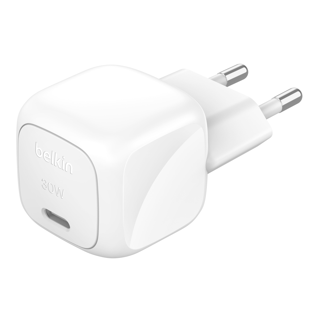 Зарядний пристрій Belkin USB-C PD30W PPS white (WCA008KQWH) - зображення 1