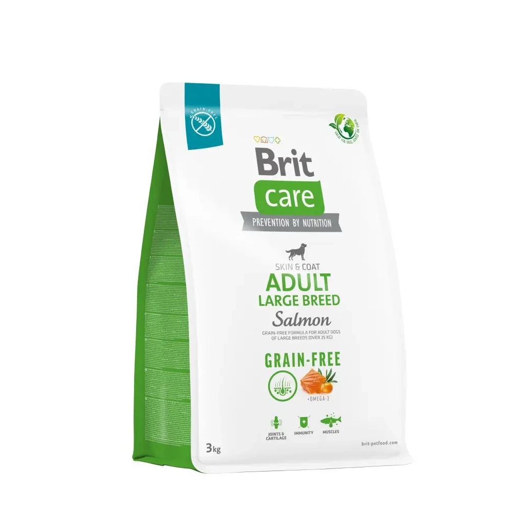 Сухий корм для собак Brit Care Dog Grain-free Adult Large Breed беззерновий з лососем 3 кг (8595602558902) - зображення 1