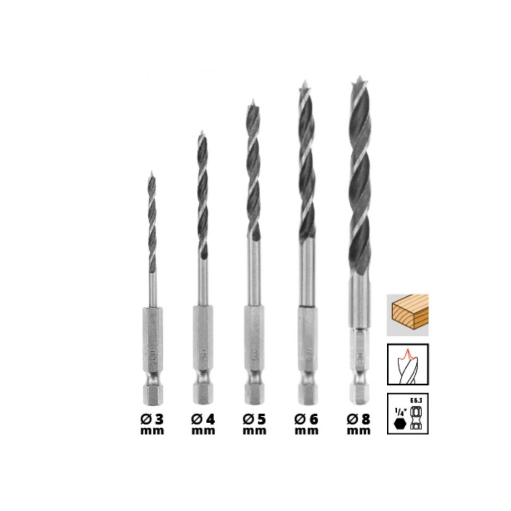 Набір свердл Einhell універсальний, 2-8мм, 16 шт, кейс (108953) - зображення 6