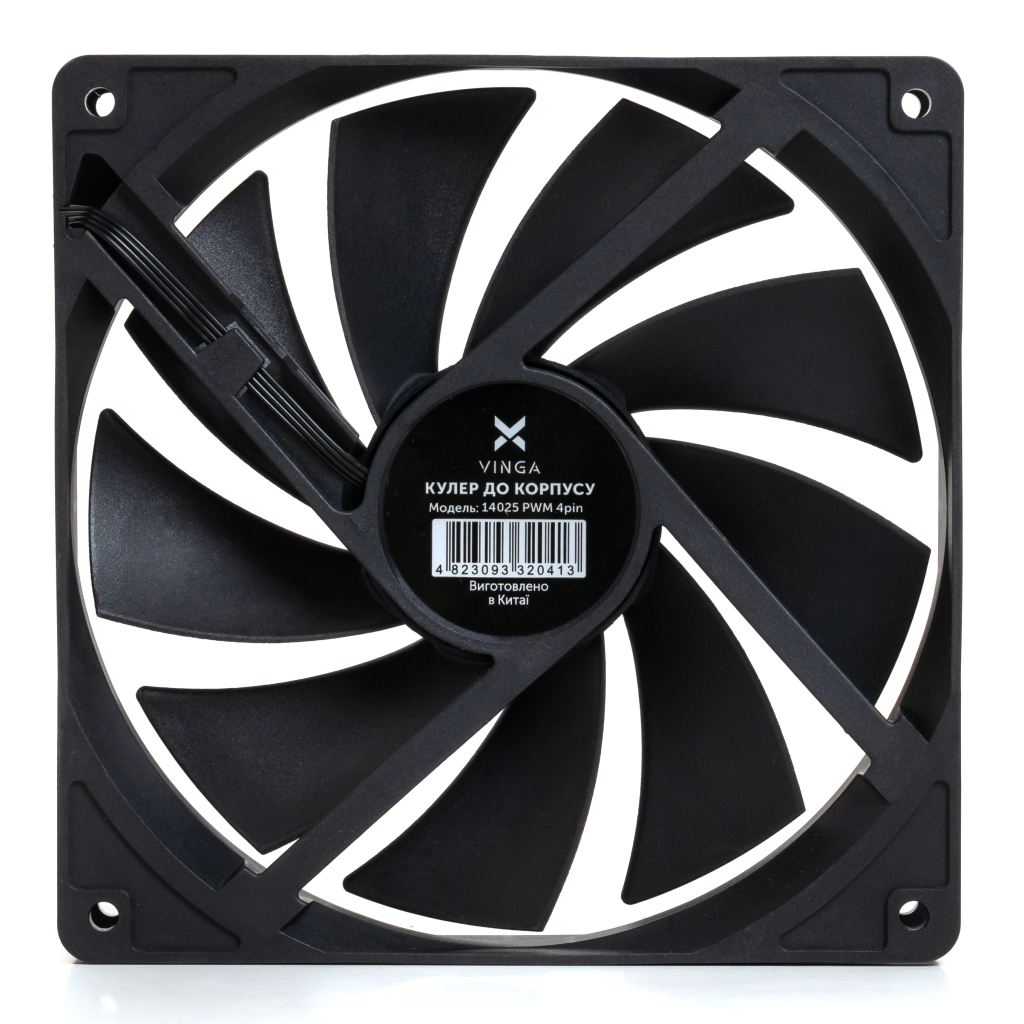 Кулер до корпусу Vinga 14025 PWM 4pin ОЕМ - зображення 3