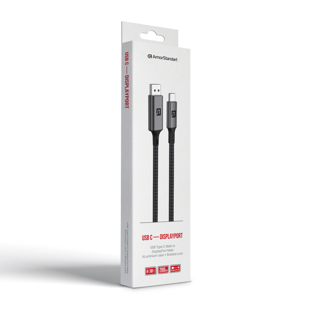Кабель мультимедійний USB-C to HDMI M 2.0m 4K60Hz black Armorstandart (ARM76892) - зображення 2