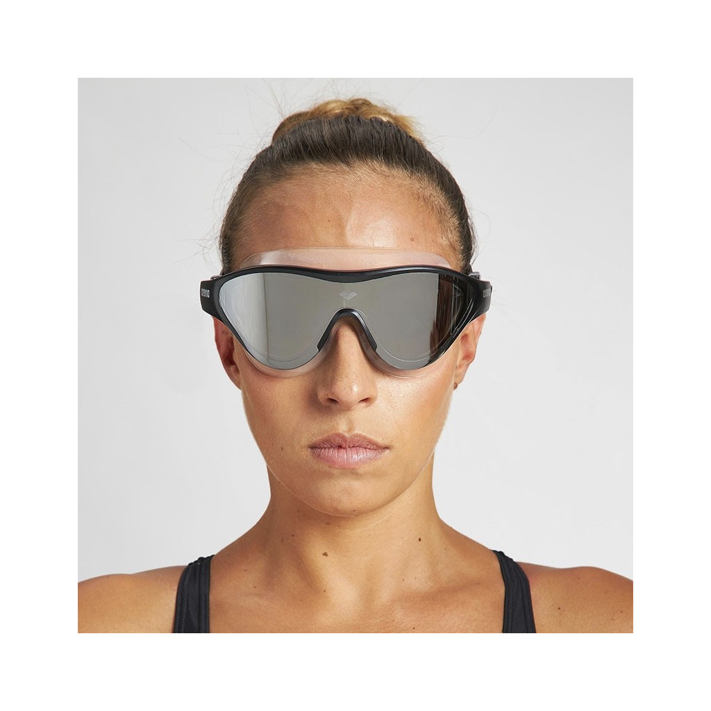 Окуляри для плавання Arena The One Mask Mirror 004308-101 чорний, сріблястий Уні OSFM (3468336578766) - зображення 3