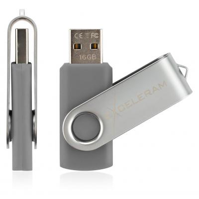 USB флеш накопичувач eXceleram 16GB P1 Series Silver/Gray USB 2.0 (EXP1U2SIG16) - зображення 4