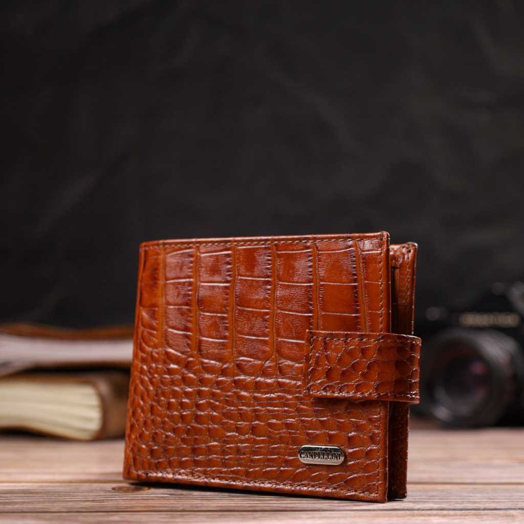 Гаманець Canpellini З натуральної шкіри Рудий (21893) - зображення 8