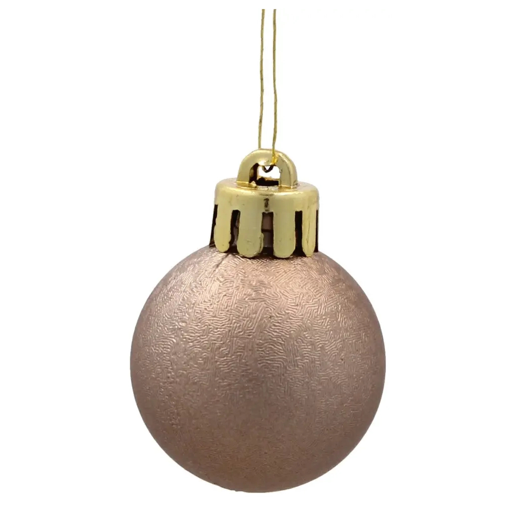 Ялинкова іграшка Chomik пластикові кульки, 16шт, 3 см, шампань (5900779893955_2) - зображення 2