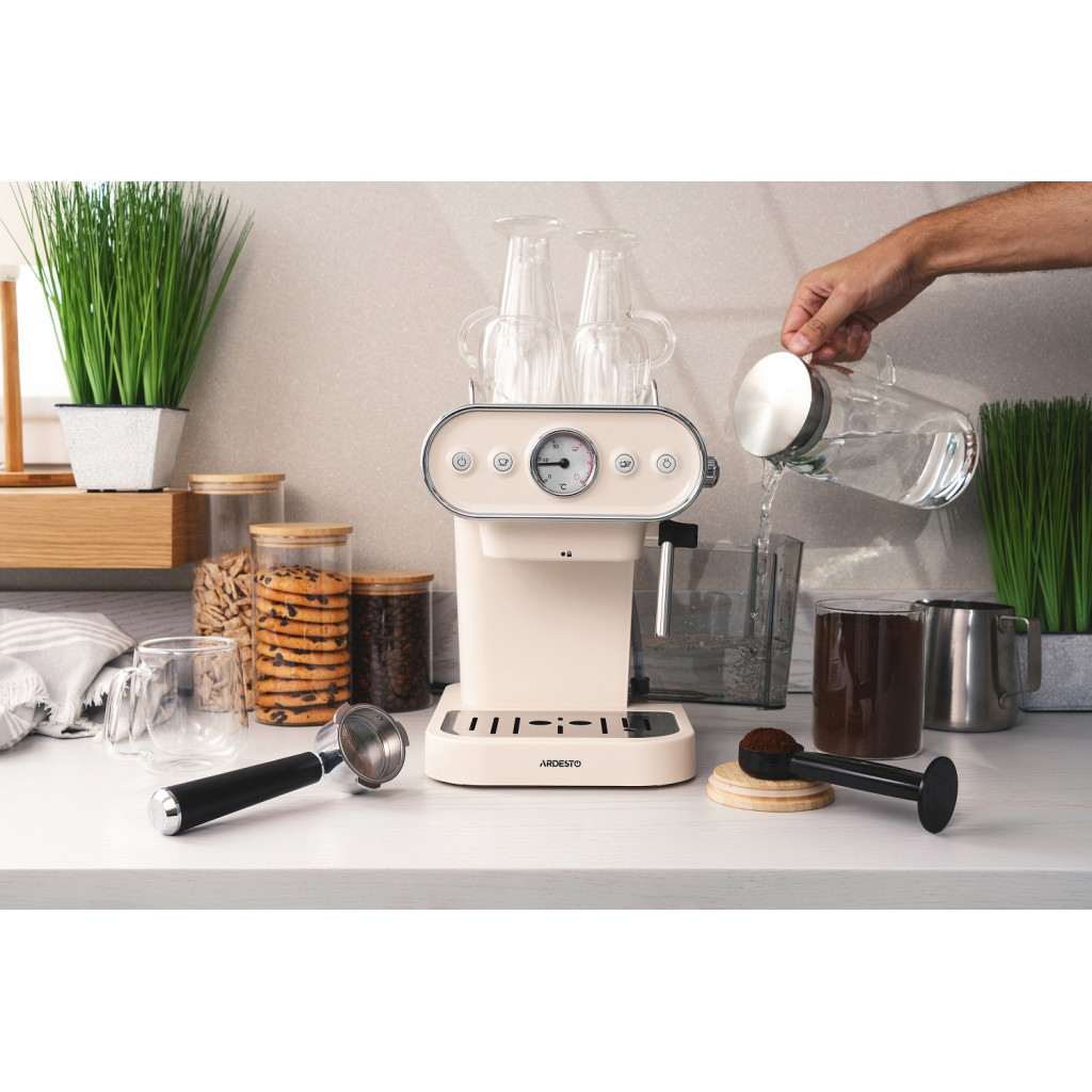 Ріжкова кавоварка еспресо Ardesto FCM-E15BG - зображення 3