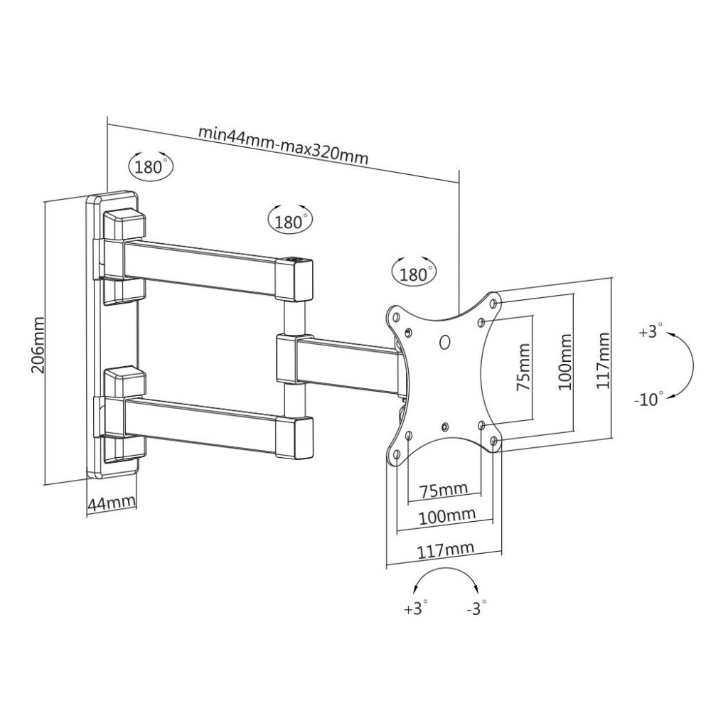 Кронштейн Satelit 13-32PIVOT100A (250517) - зображення 2