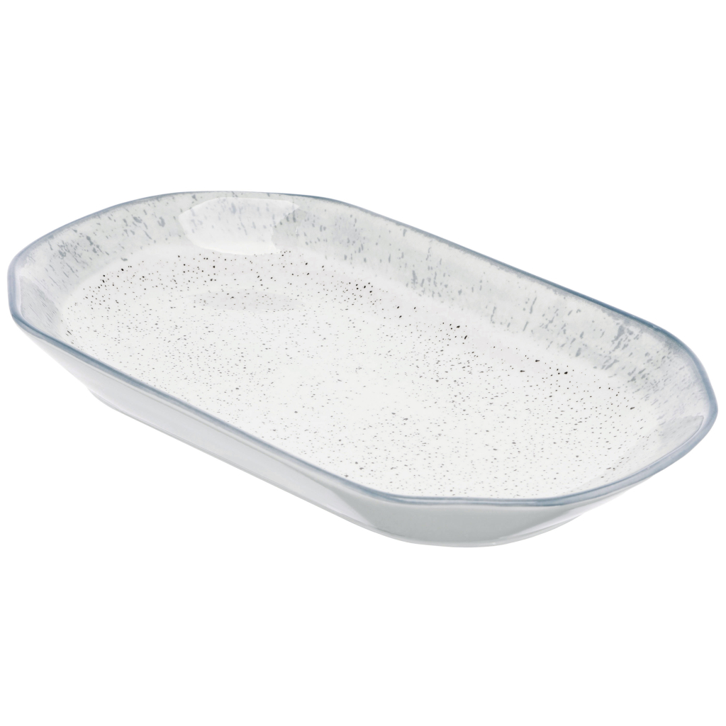 Блюдо Ardesto Siena, 32х18см, біло-сіре, порцеляна (AR2925SW) - зображення 3