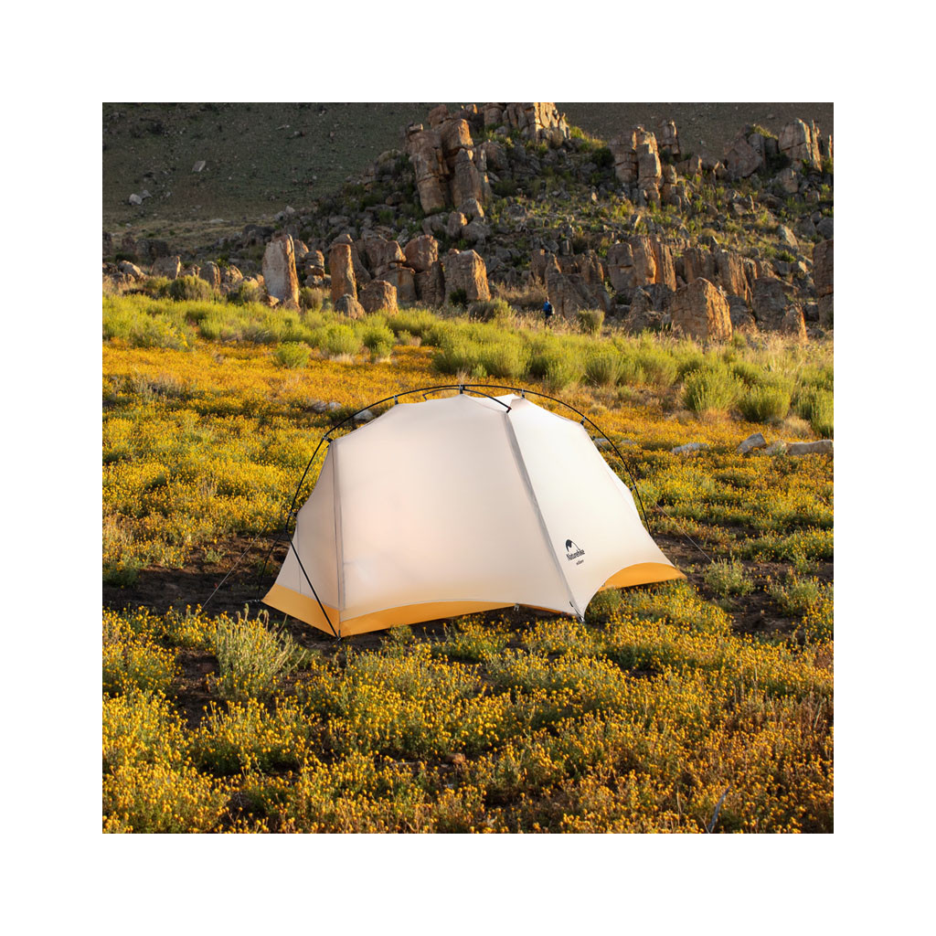 Намет Naturehike надлегкий одномісний NH21ZP003 сіро-жовтий (6927595775424) - зображення 5