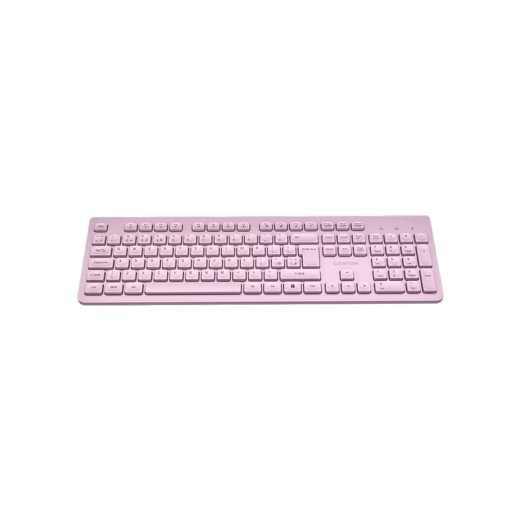 Клавіатура Canyon HKB-W01 Silent Wireless UA Pink (CNS-HKBW01P) - зображення 3
