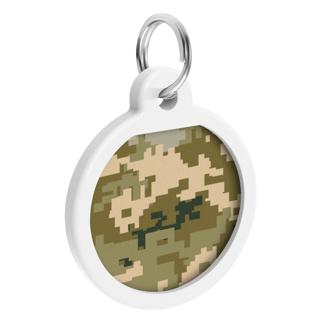 Адресник для тварин WAUDOG Smart ID з QR паспортом "Мілітарі" круг 25 мм (225-4026) - изображение 4