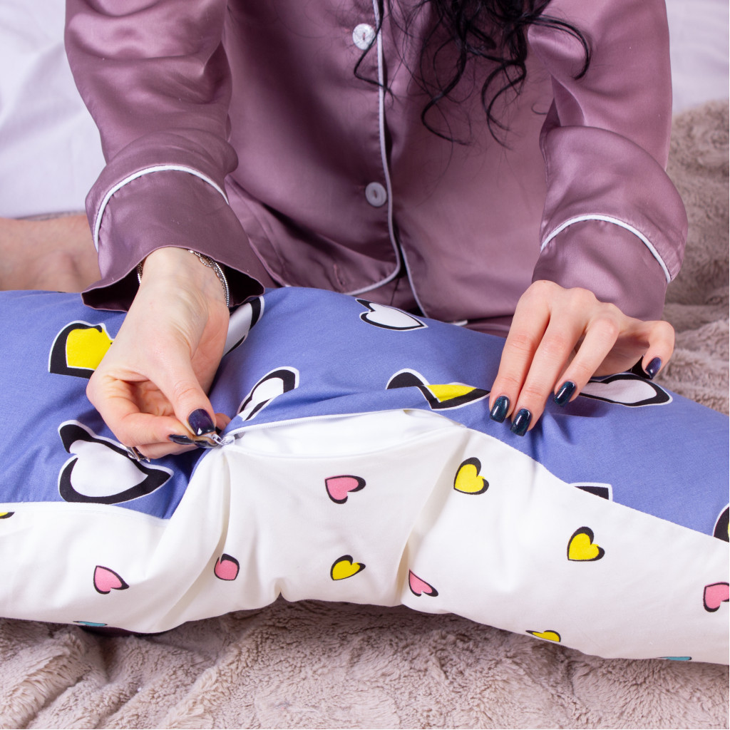 Подушка MirSon для вагітних та годування №8320 Print Line 17-0143 Mayya Бязь 30х170х20 см (2200006200451) - изображение 3